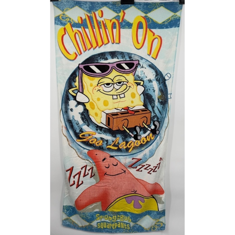 Spongebob SquarePants‎ Goo Lagoon Beach Towel 2000 & Best Buds Lot of 2